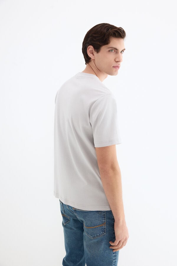 Pedro del Hierro Mercerized T-shirt Grey