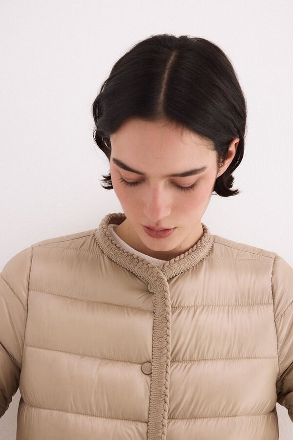 Pedro del Hierro Short puffer jacket Beige