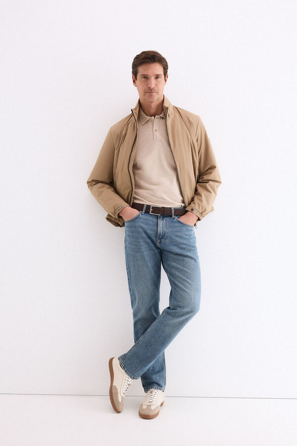 Pedro del Hierro Polo manga comprida Beige