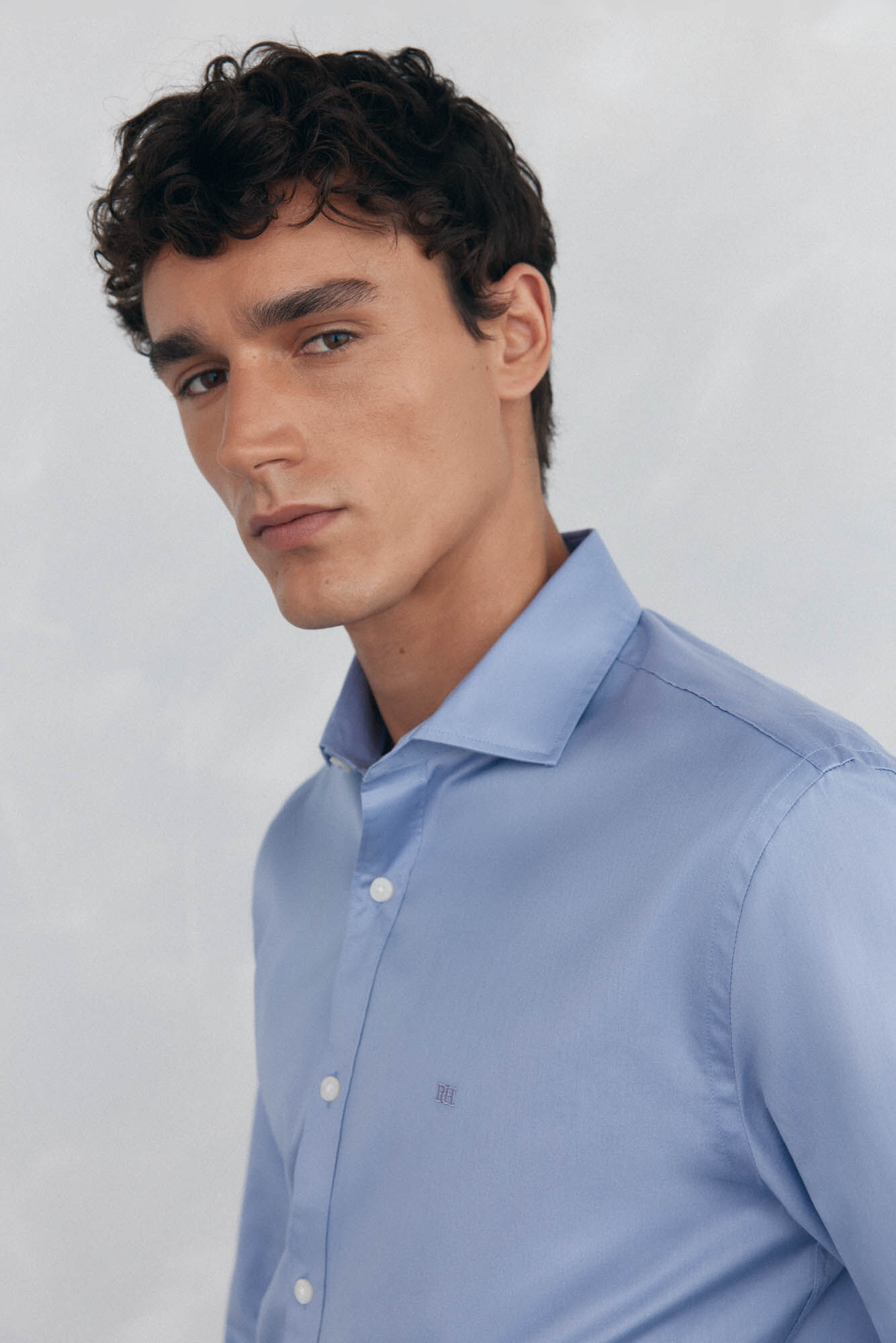 Pedro del Hierro Camisa de sarja lisa, f&aacute;cil de passar + anti-odor, corte slim