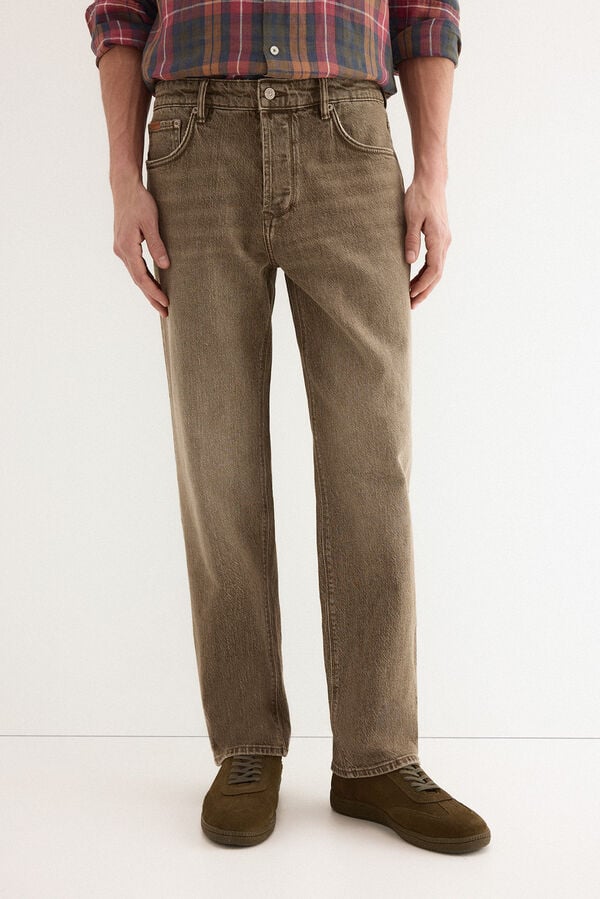 Pedro del Hierro Brown denim new straight jeans Brown
