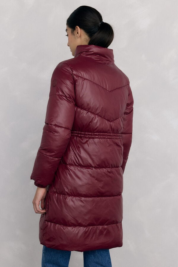Pedro del Hierro Parka comprida capuz Bordeaux