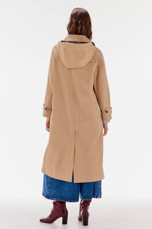 TFP by Tamara Falcó Long hooded parka Beige