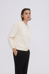 Pedro del Hierro Sudadera lisa con trenza Beige