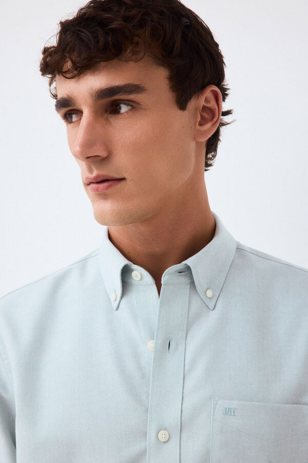Pedro del Hierro Plain oxford shirt Green