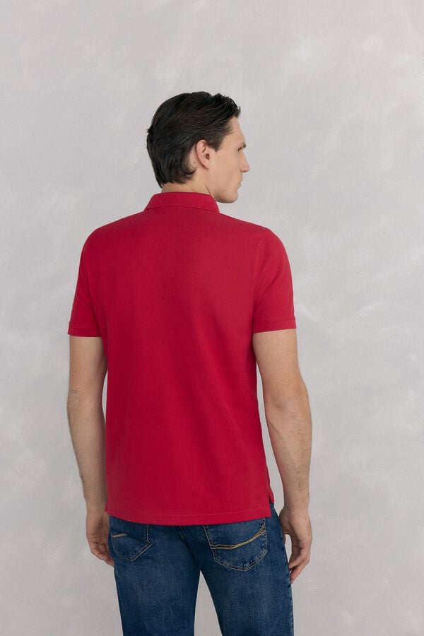 Pedro del Hierro Basic piqué polo shirt Red