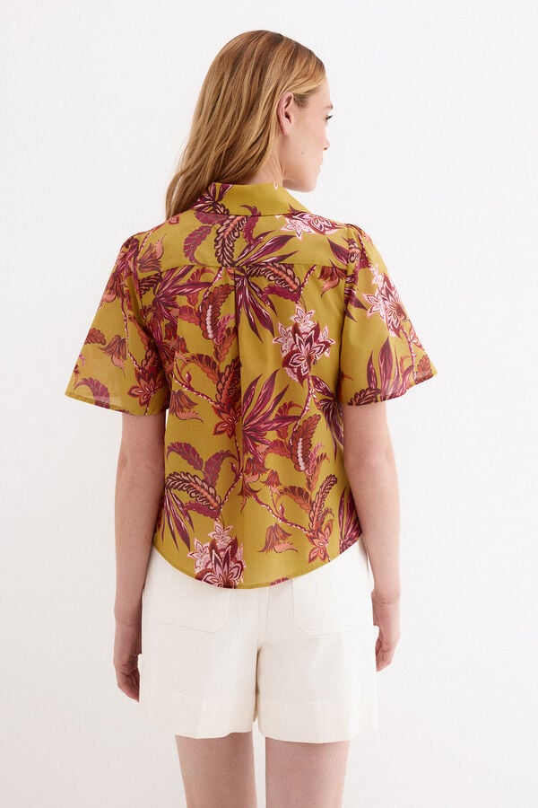 Pedro del Hierro Printed short sleeve shirt Yellow