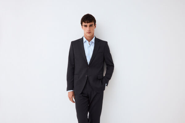 Pedro del Hierro Blazer de fato coordenado tailored b&aacute;sico Cizento
