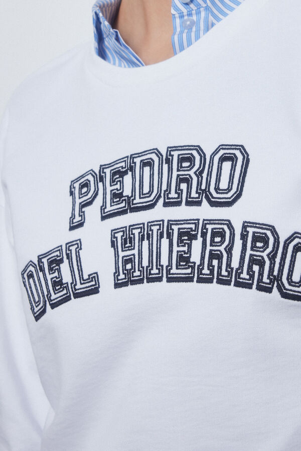 Pedro del Hierro Plain logo hoodie Beige