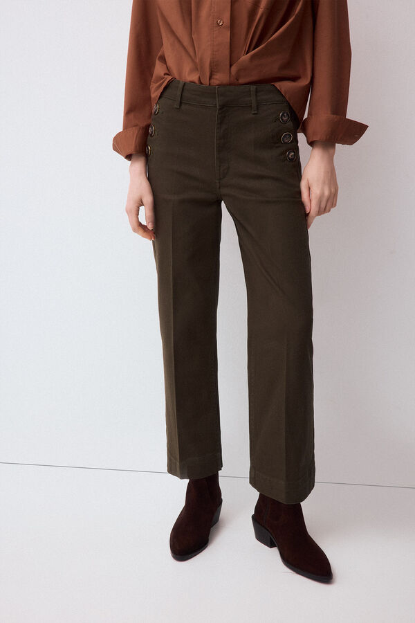 Pedro del Hierro Capri wide leg jeans Green