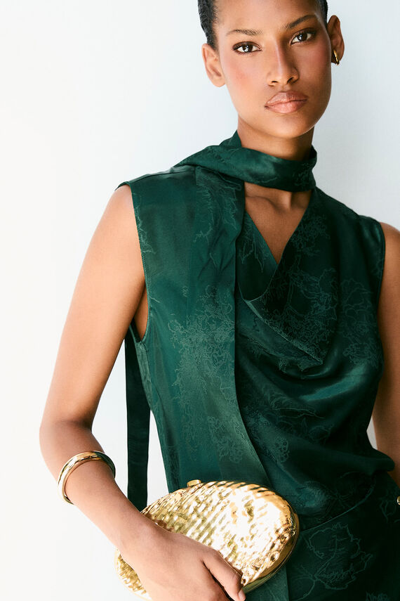 Top lazo jacquard