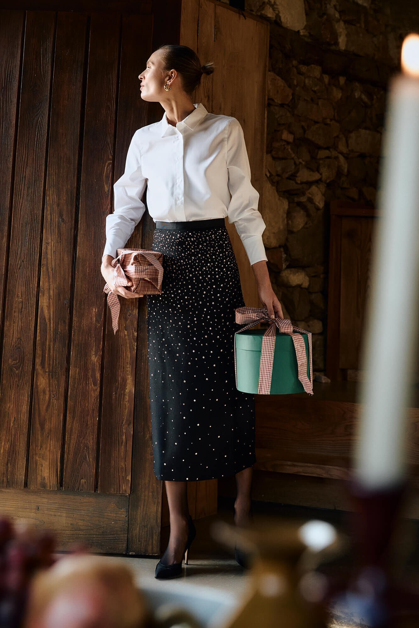 Pedro del Hierro Pencil skirt in fantasy fabric