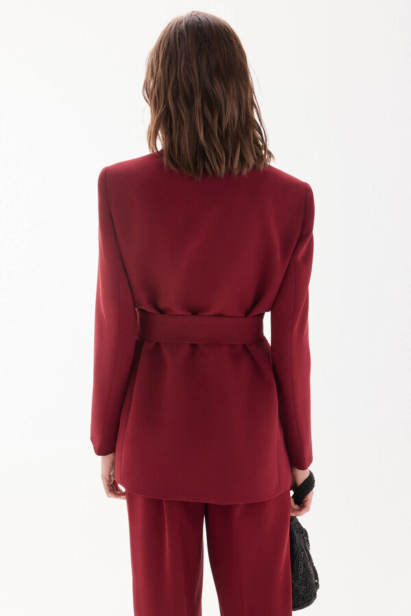TFP by Tamara Falcó Blazer with belt Burgundy