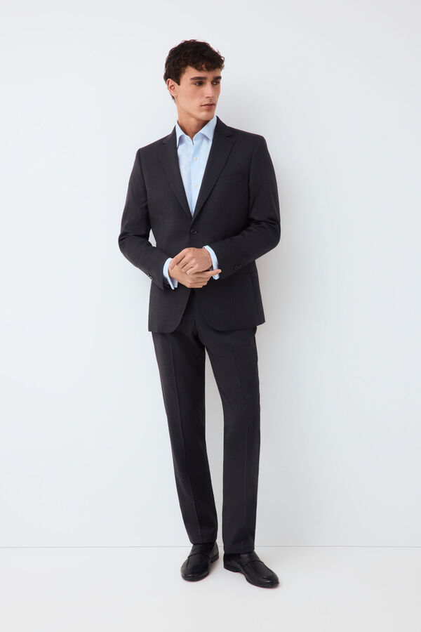 Pedro del Hierro Tailored basic coordinated suit trousers Grey