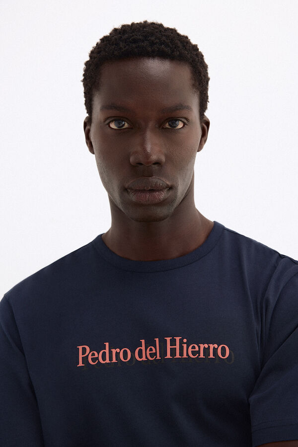 Pedro del Hierro Logo T-shirt Blue
