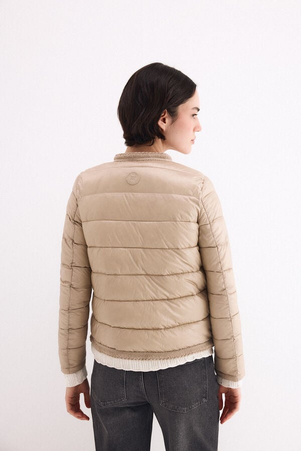 Pedro del Hierro Short puffer jacket Beige