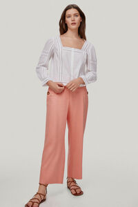 Pedro del Hierro Cropped culottes with buttons Orange
