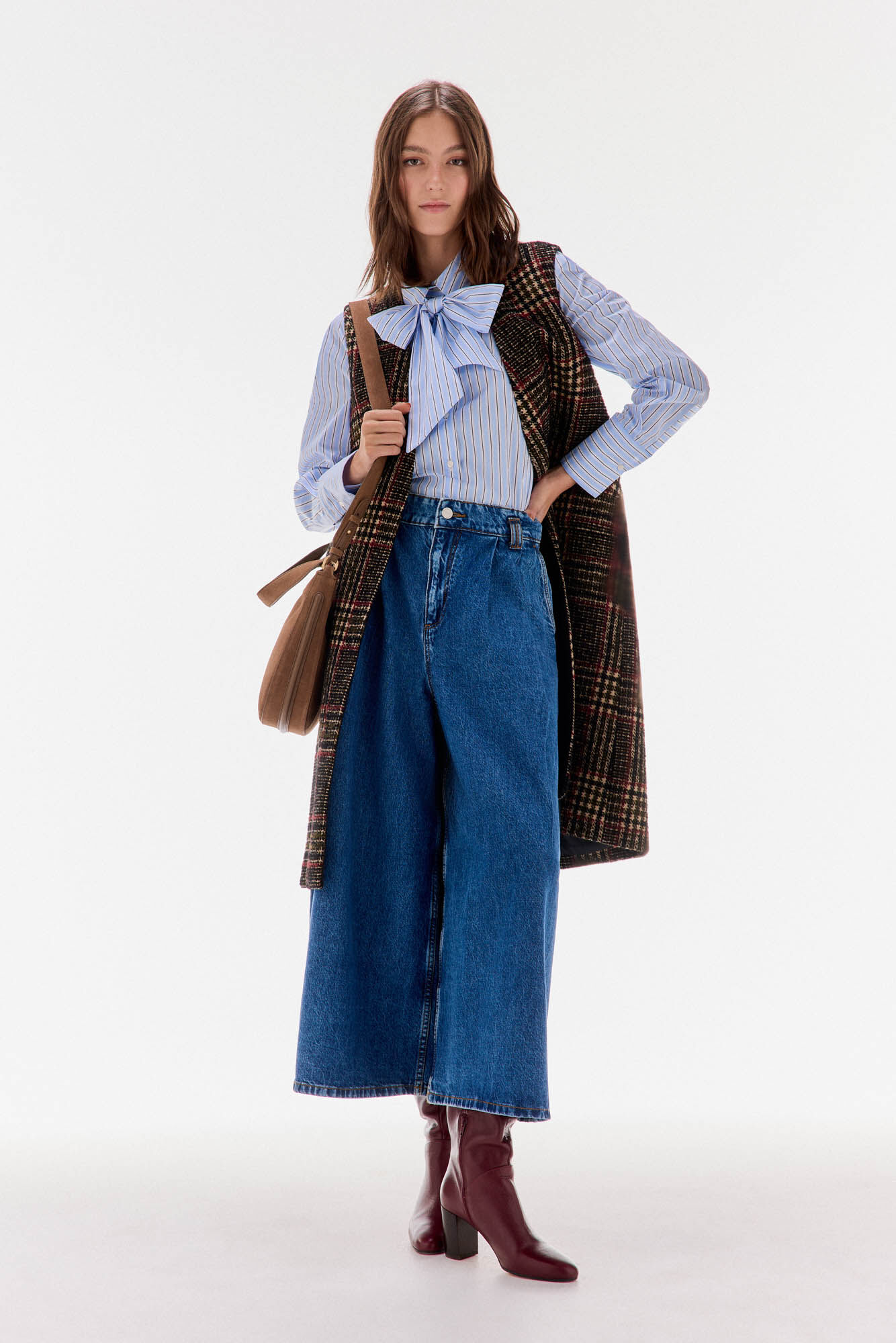 TFP by Tamara Falc&oacute; Camisa riscas com la&ccedil;o