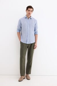 Pedro del Hierro Regular fit linen trousers