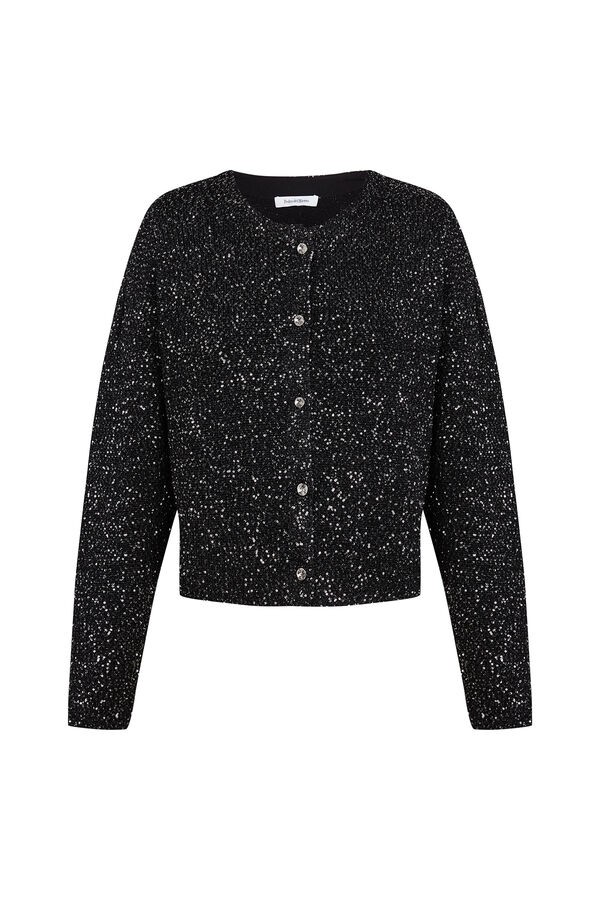 Pedro del Hierro Sequined jersey-knit jacket Black