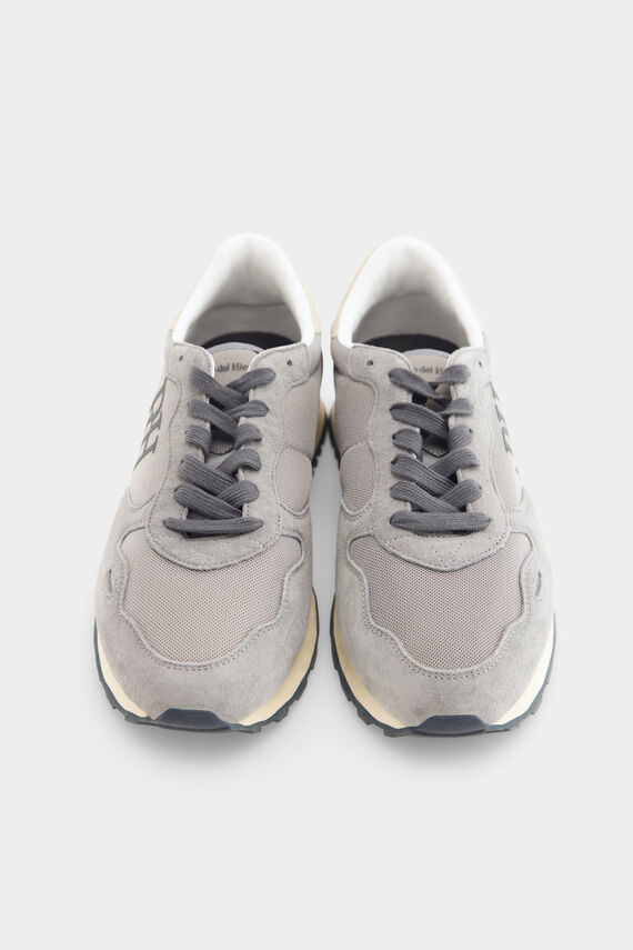 Zapatilla piel y textil
