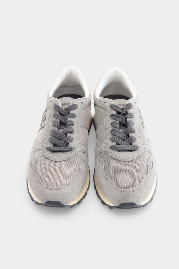 Pedro del Hierro Leather and textile sneaker Grey