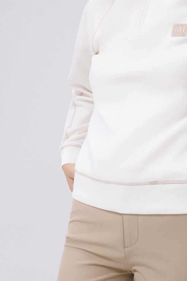 Pedro del Hierro Soft touch golf sweatshirt Ecru