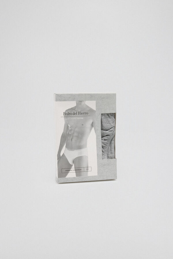 Pedro del Hierro Plain jersey-knit briefs Grey
