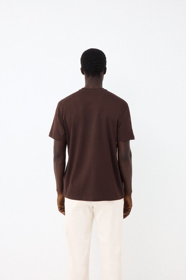 Pedro del Hierro Basic T-shirt Brown