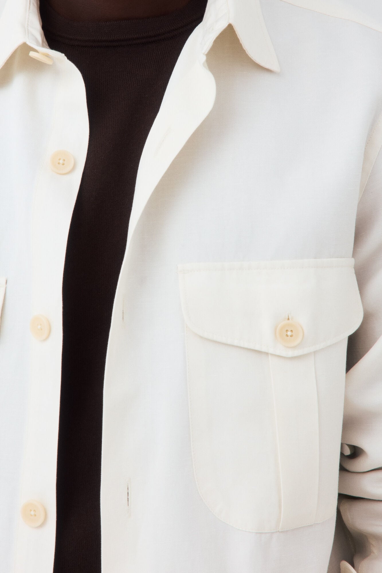 Pedro del Hierro Plain tencel linen overshirt