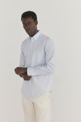 Pedro del Hierro Non iron + stain resistant striped shirt Blue