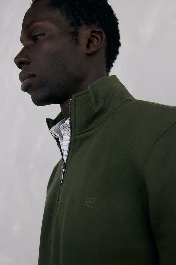 Pedro del Hierro Zip-neck sweatshirt Green