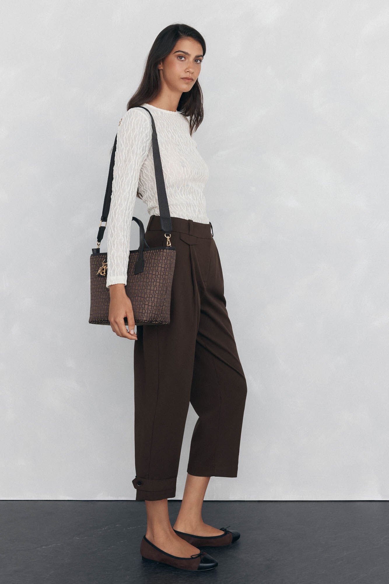 Pedro del Hierro Structured French-sleeved T-shirt