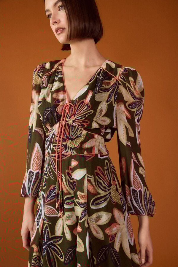 TFP by Tamara Falc&oacute; Border print dress Purple