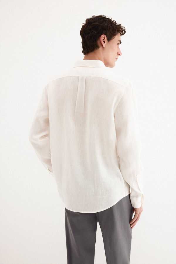Pedro del Hierro Plain linen shirt White