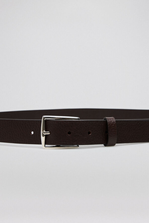 Pedro del Hierro Plain leather belt Brown