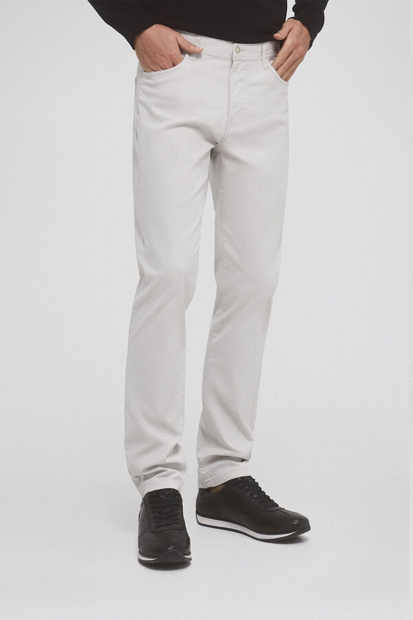 Pedro del Hierro Pantalón 5 bolsillos slim fit Crudo