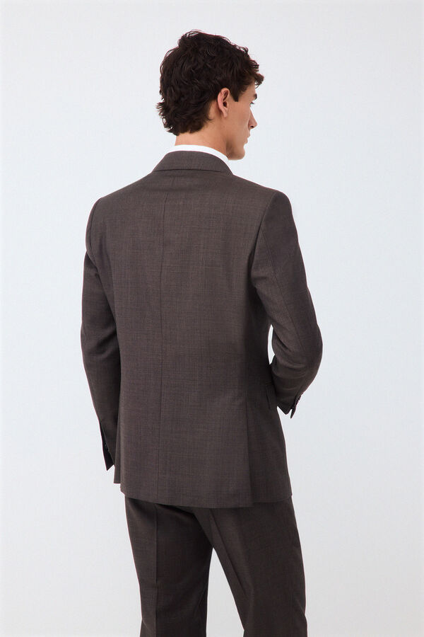 Pedro del Hierro Blazer de fato coordenado tailored linha alta serreta Marrom