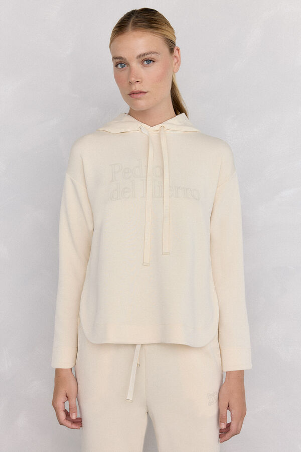 Pedro del Hierro soft touch logo hood Green
