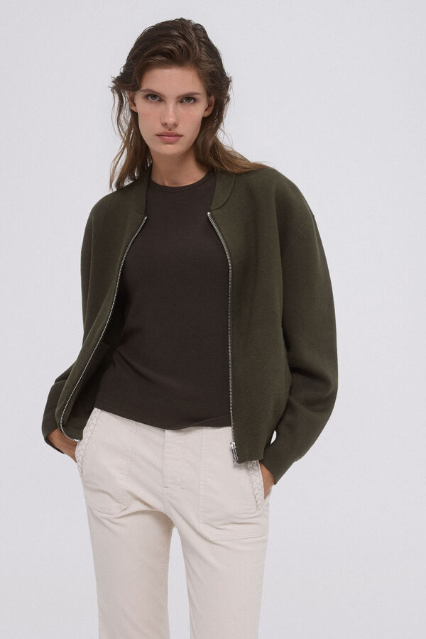 Pedro del Hierro Jaqueta estilo bomber Verde