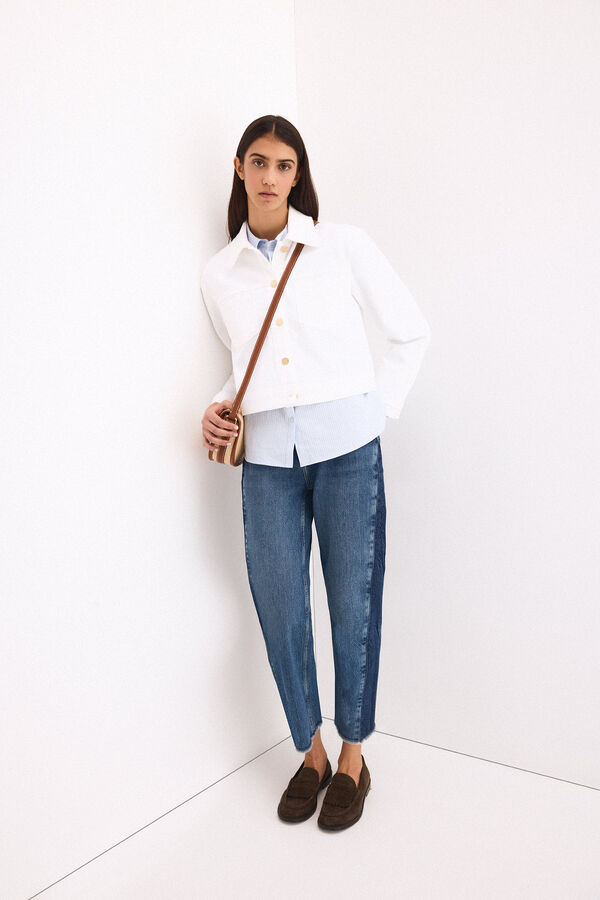 Pedro del Hierro Denim jacket Ecru