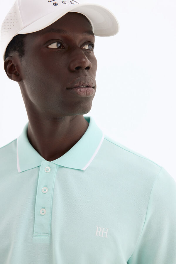 Pedro del Hierro Plain golf polo shirt Turquoise