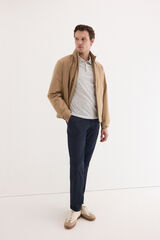 Pedro del Hierro Striped polo shirt Ecru