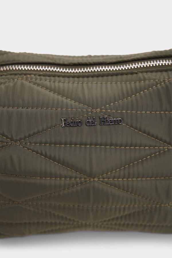 Pedro del Hierro Nylon puffer crossbody Green