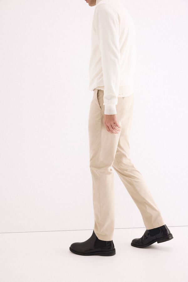 Pedro del Hierro Slim fit chinos Beige