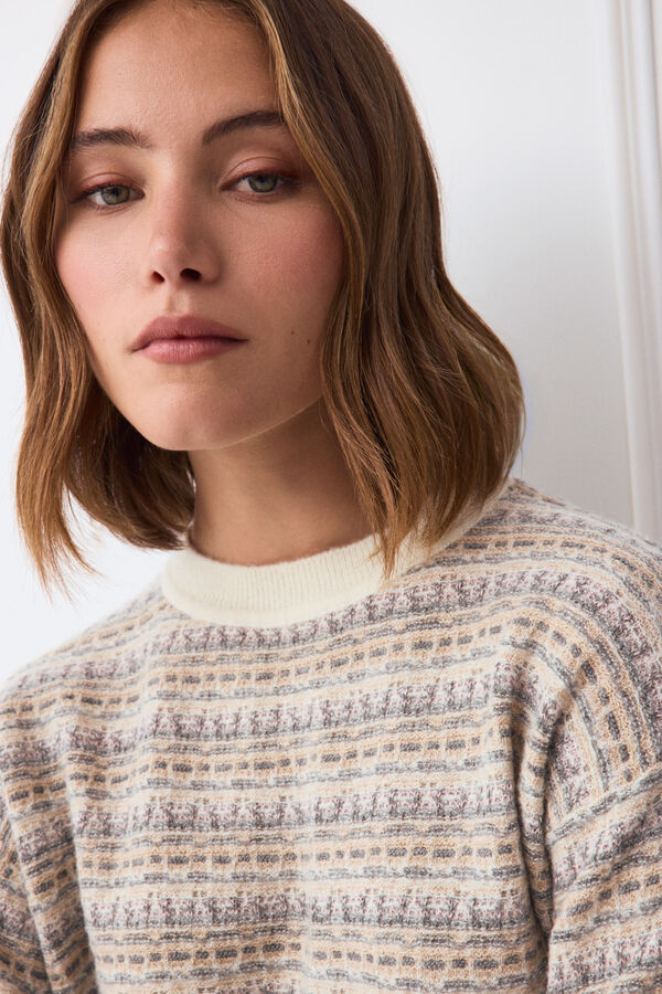 TFP by Tamara Falc&oacute; Jacquard fantasy jumper Grey
