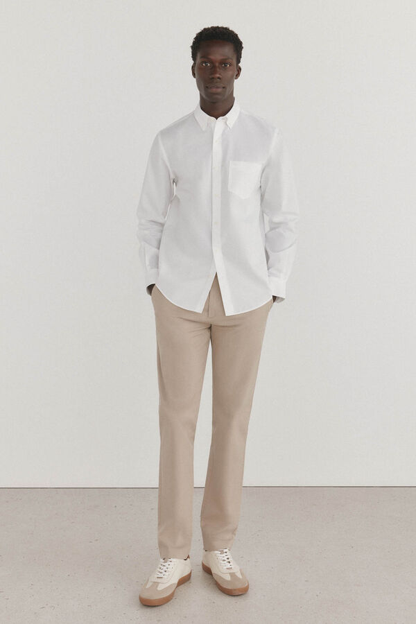 Pedro del Hierro Non iron + anti-stain smooth shirt White