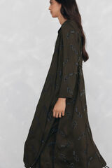 Pedro del Hierro Long embroidered vest Brown