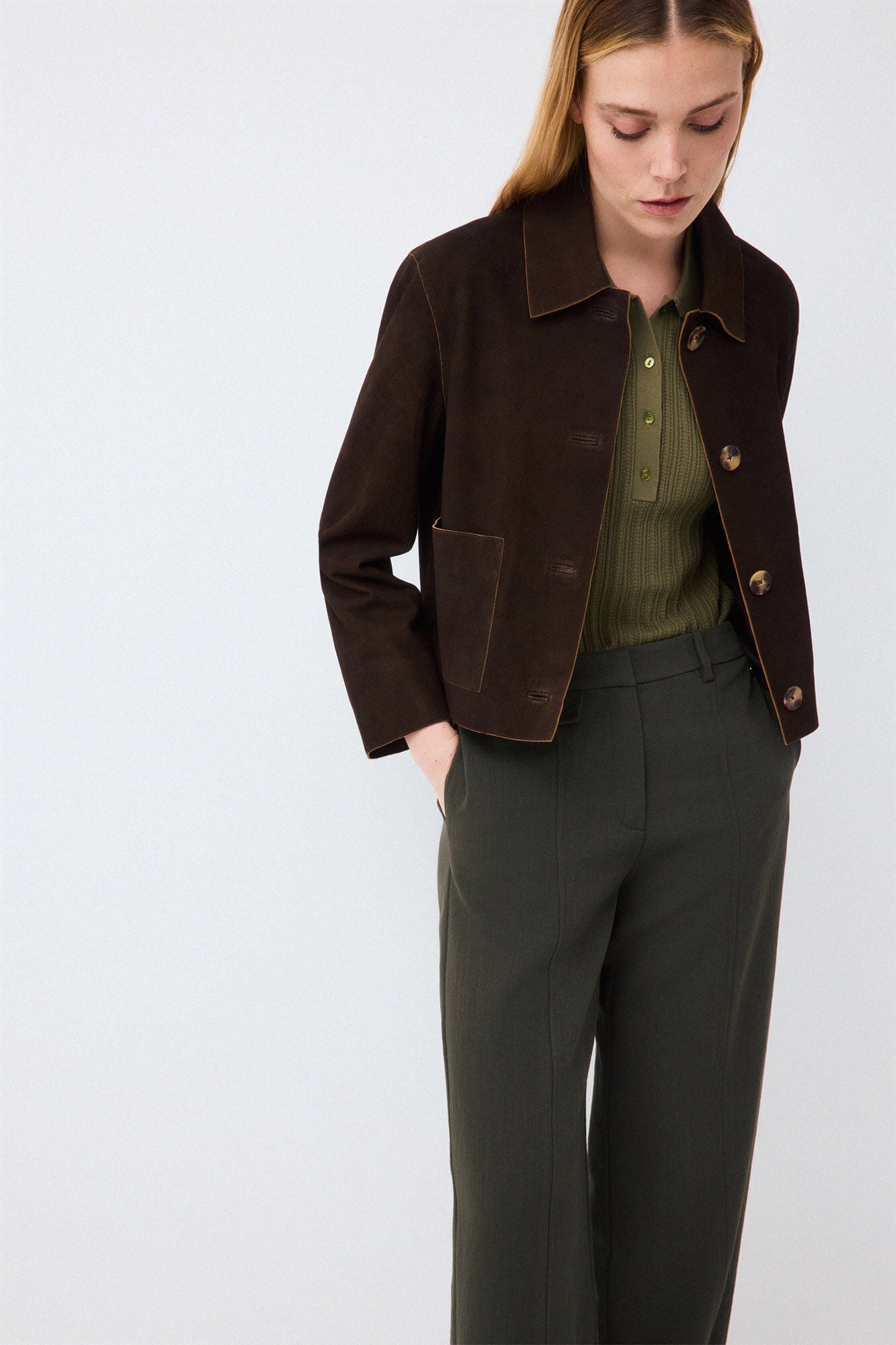 Pedro del Hierro Suede button jacket