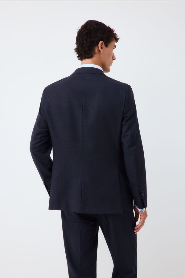 Pedro del Hierro Blue plaid slim fit suit jacket Blue